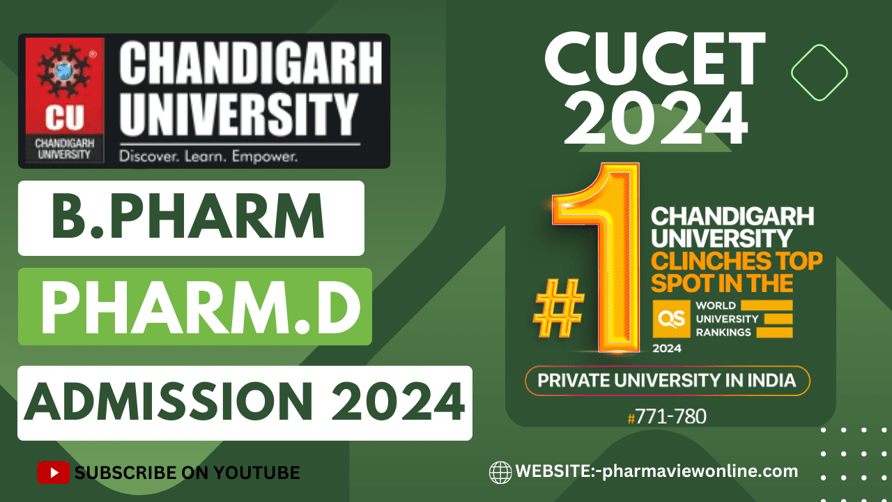 CHANDIGARH UNIVERSITY B.PHARM ADMISSION 2024-25