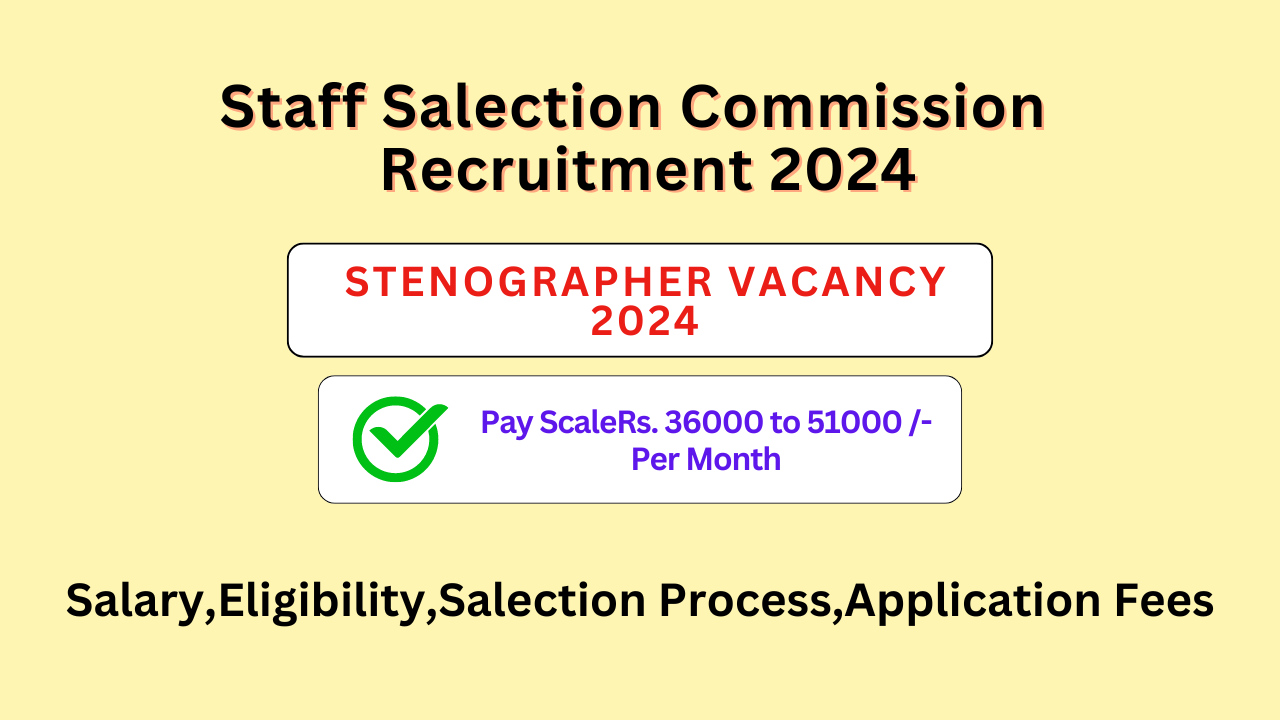 STENOGRAPHER VACANCY 2024