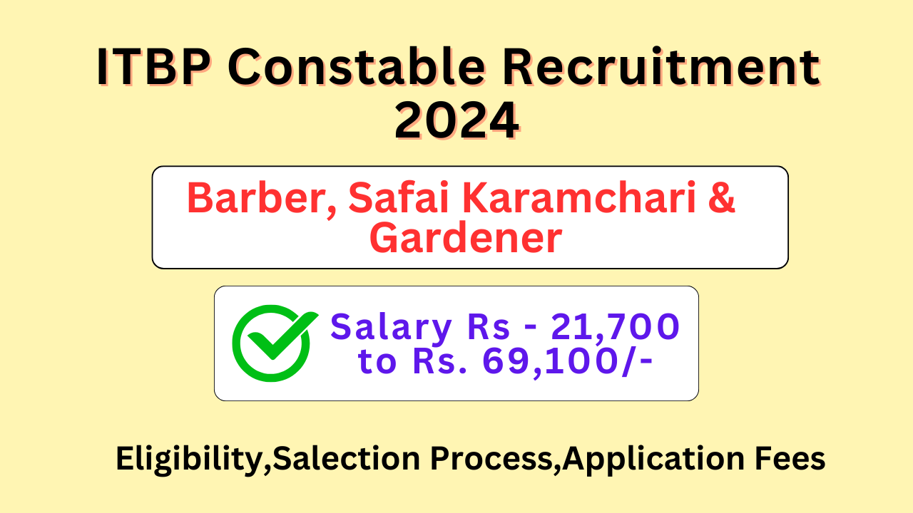 ITBP CONSTABLE RECRUITMENT 2024