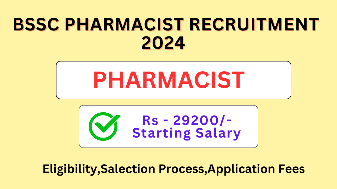 BSSC PHARMACIST RECRUITMENT 2024