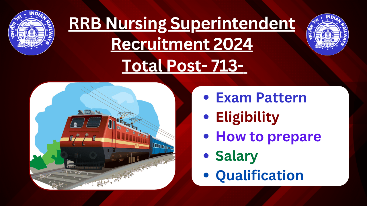 RRB Nursing Superintendent Recruitment 2024