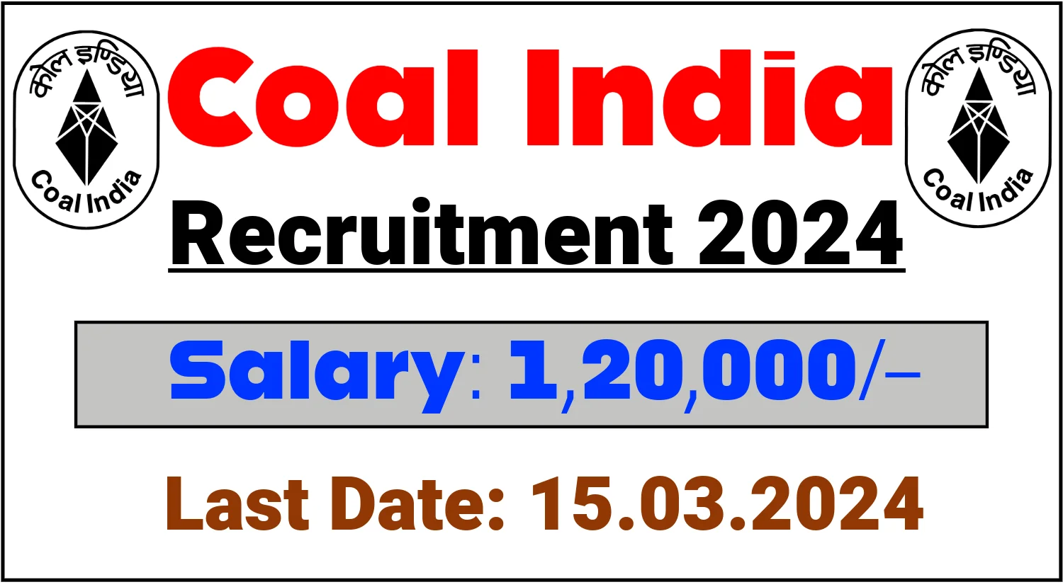 Coal India Recruitment 2025 apply online